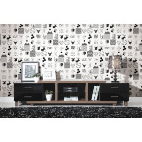 Moose pattern childhood style  bedroom floor and wall tiles