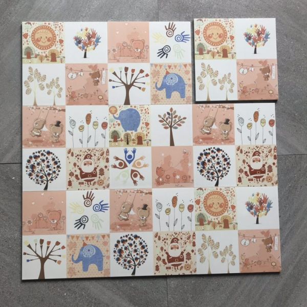 Autumnal carton patterned childhood style decorative tiles