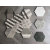 Marble look modern hexagon woven design Porcelain floor tiles