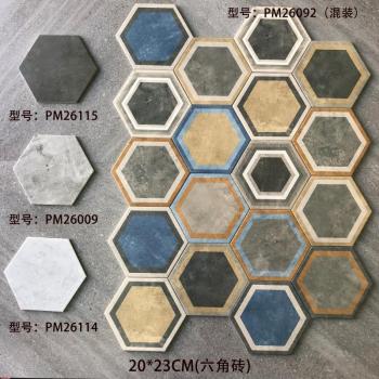 New arrivals modern wall bathroom kitchen ceramic honeycomb hexagon shaped tiles non-slip floor tiles