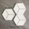 Black and white decorative hexagonal terracotta paving tiles suitable for wall and floor