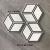 Hexagonal glazed marble pattern porcelain floor tile