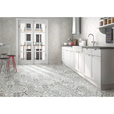 Cement flower Hexagon Emboss Japan Art Cement Deco Wall and Floor Tile