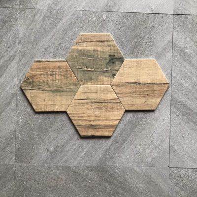 Customized Thickness 7mm-8mm Hand Painted Hexagon Tile