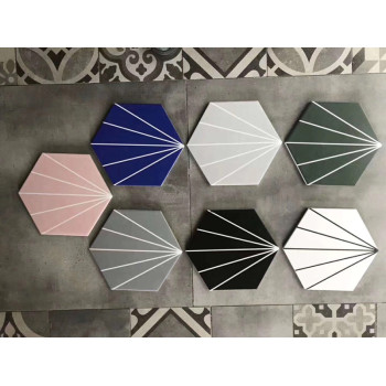 Hexagonal outdoor floor and wall porcelain tile for balcony