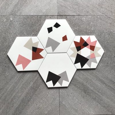 nice pattern encaustic hexagon wall tile