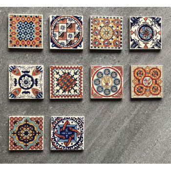 Morocco style bathroom encaustic glazed ceramic tiles