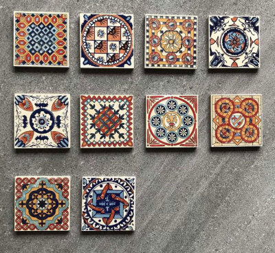 Morocco style bathroom encaustic glazed ceramic tiles