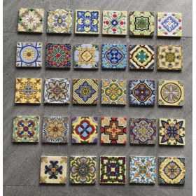 Hand Painted matt art small tiles ceramic wall tile