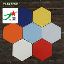 Solid color hexagon tile with different color
