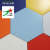 Solid color hexagon tile with different color