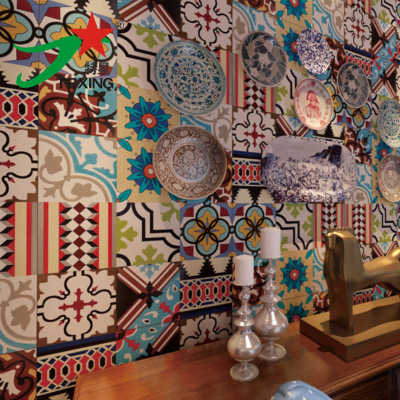 Flora design encaustic ceramic tile