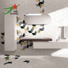 Hot sale hexagon hexagon tiles bathroom