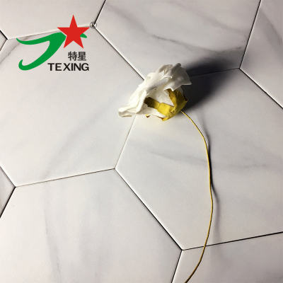 hexagon ceramic tiles with marble pattern