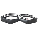 Pocket/Rivet Style Smooth Finish Rear Fender Flares for 2007-2018 Jeep Wrangler JK