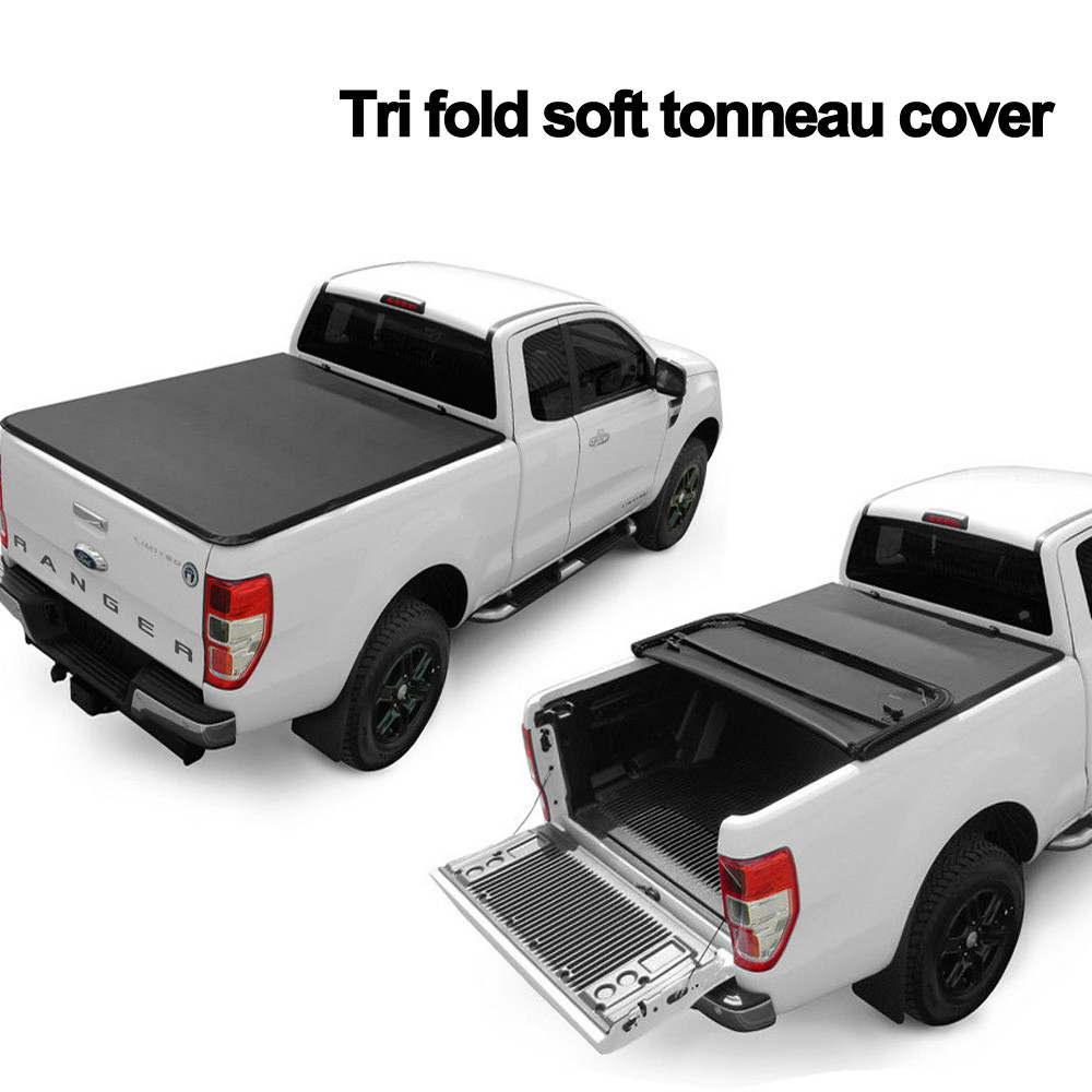Soft Tri-Fold Tonneau Cover-Product display and installation