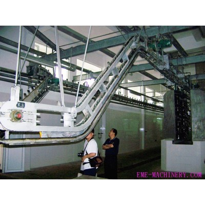 Pig Carcass Acclivitous Hoist Machine For Slaughterhouse Equipment