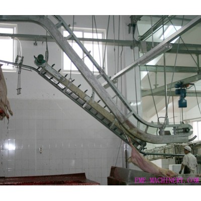 Pig Carcass Acclivitous Hoist Machine For Slaughterhouse Equipment