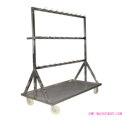 Cattle Slaughter Red Viscera Transportation Trolley For Abattoir Equipment