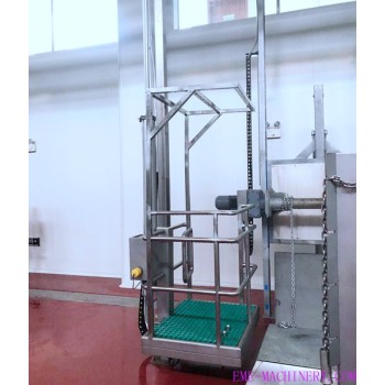Single Pillar Pneumatic Elevator For Abattoir Equipment