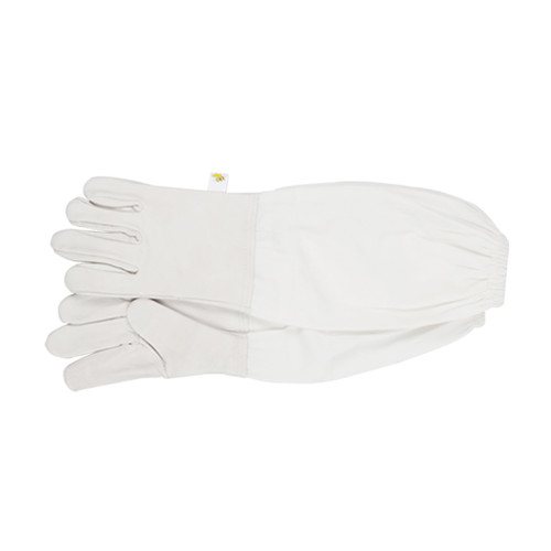 White Beekeeping gloves with Long Soft Cotton Cloth Sleeve for beekeeping