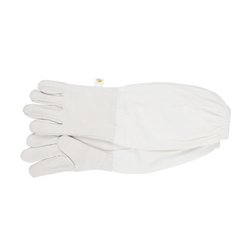 White Beekeeping gloves Sheepskin Gloves with Long Soft Cotton Cloth Sleeve for beekeeping