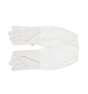 White Beekeeping gloves with Long Soft Cotton Cloth Sleeve for beekeeping