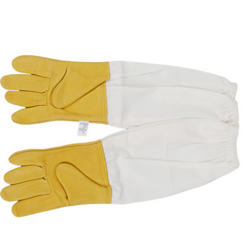 Beekeeping gloves with Long Soft Cotton Cloth Sleeve for beekeeper