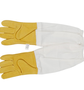 Beekeeping gloves with Long Soft Cotton Cloth Sleeve for beekeeper