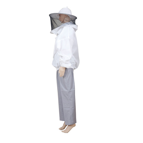 White Protective jacket with round veil