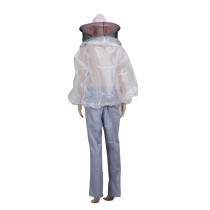 CLD04 Beekeeping protective jacket with Ventilated Mesh Fabric Fencing Veil Hood for Apiculture