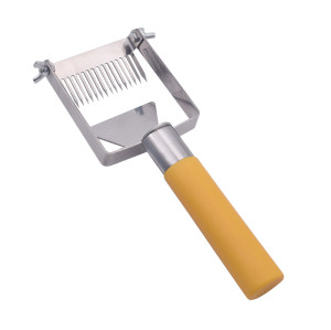 Stainless Honey Scraper Adjustable Needles Uncapping Fork with Plastic Handle for Apiary