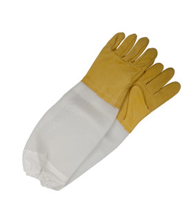 Beekeeping gloves Sheepskin Gloves  with Long Soft Cotton Cloth Sleeve