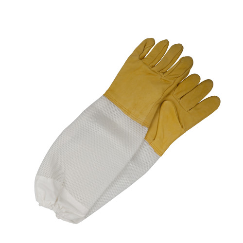 Beekeeping gloves Sheepskin Gloves  with Long Soft Cotton Cloth Sleeve