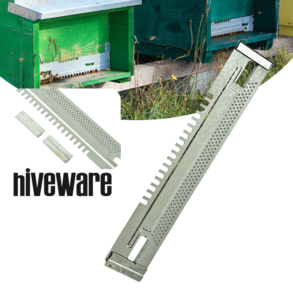 alt="Beehive Accessories Metal Beehive Entrance Reducer Plastic slide beehive entrance"