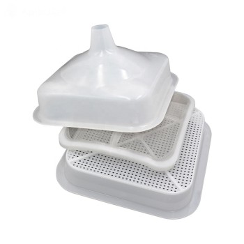 Plastic Three Sieve Honey filter White plastic honey filter