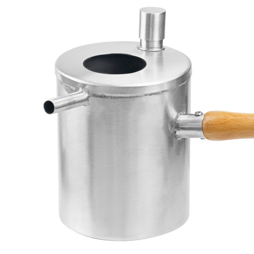 Long wooden handle wax melting kettle melting pot for Apiary