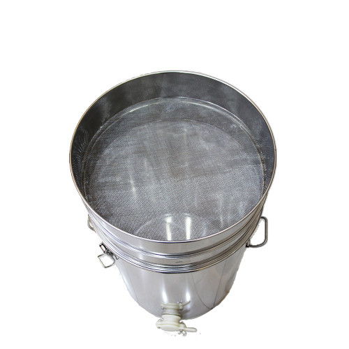 High quality stainless steel honey tank honey barrel with double strainers and honey gate 30L/ 45kg