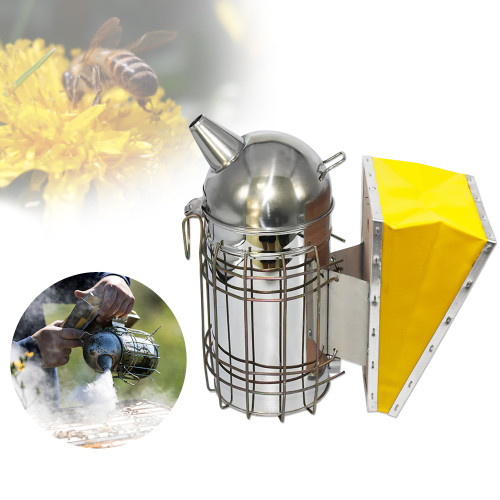 Beekeeping supplies Bee Smoker Stainless Steel with Heat Shield for Apiary