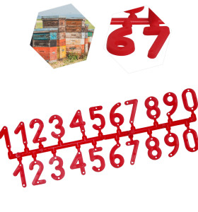 Beehive Accessories Red Beehive Number mark  for Apiary