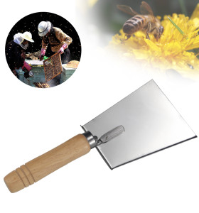 Stainless Steel Beehive Shovel Wood Handle Cleaning tool Beekeeping Clean Tool for beekeeping