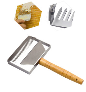 Wide Stainless Steel 26 Pin Beekeeper Honeycomb Scraper Uncapping Fork for Scraping Off The Wax Layer