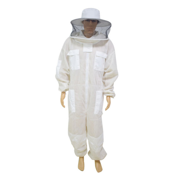 CLA03- White 3 layer Ventilated Beekeeping Clothing Beekeeping Protective Suit for beekeeping
