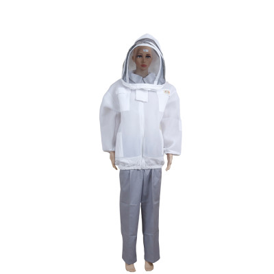 CLC01- 3D Space Cotton Ventilated Beekeeping Jacket White Color Protective Jacket for beekeeping