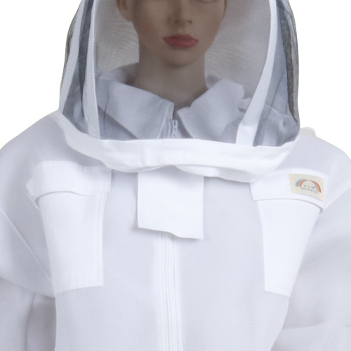 CLC01- 3D Space Cotton Ventilated Beekeeping Jacket White Color Protective Jacket for beekeeping