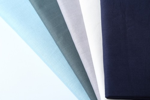 High quality custom plain shirting cotton textile fabric new model fashion linen cotton fabric for shirt
