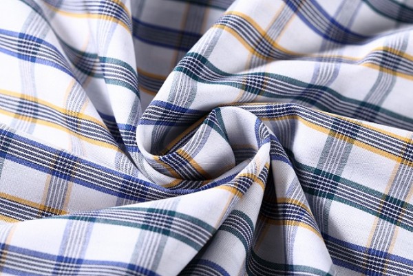 100% Cotton Check Woven Fabrics Roll Best Selling Professional Shirt Cotton Fabric