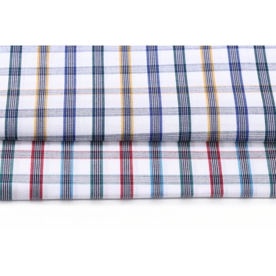 100% Cotton Check Woven Fabrics Roll Best Selling Professional Shirt Cotton Fabric