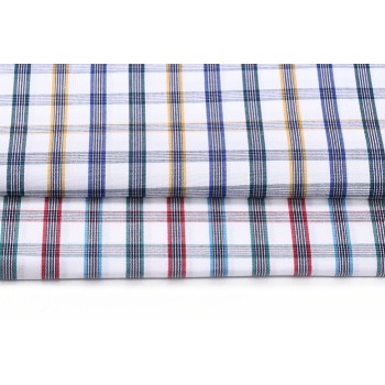 100% Cotton Check Woven Fabrics Roll Best Selling Professional Shirt Cotton Fabric