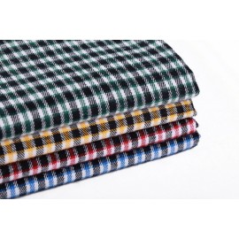 New design custom printed 100% shirt cotton fabric wholesale high density plaid yarn dyed textile fabric